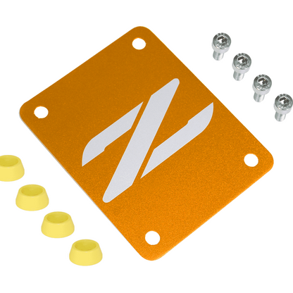 ZSPEC Orange-Gold PTU Holes Cover Plate for Z32 300zx, Billet, w/ Hardware