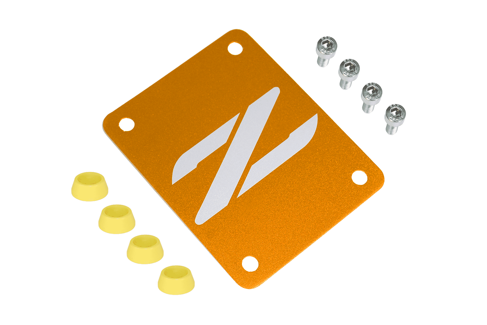 ZSPEC Orange-Gold PTU Holes Cover Plate for Z32 300zx, Billet, w/ Hardware