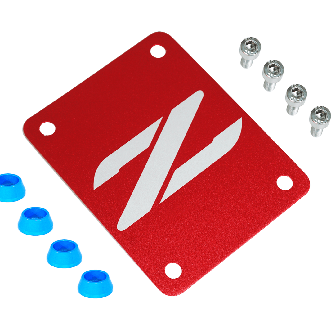 ZSPEC Red PTU Holes Cover Plate for Z32 300zx, Billet