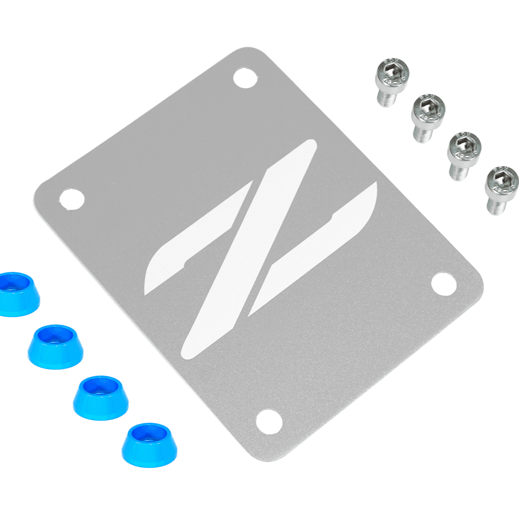 ZSPEC Silver PTU Holes Cover Plate for Z32 300zx, Billet