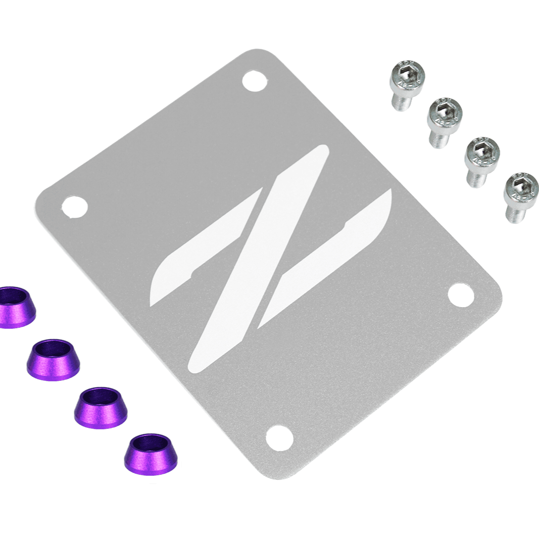 ZSPEC Silver PTU Holes Cover Plate for Z32 300zx, Billet