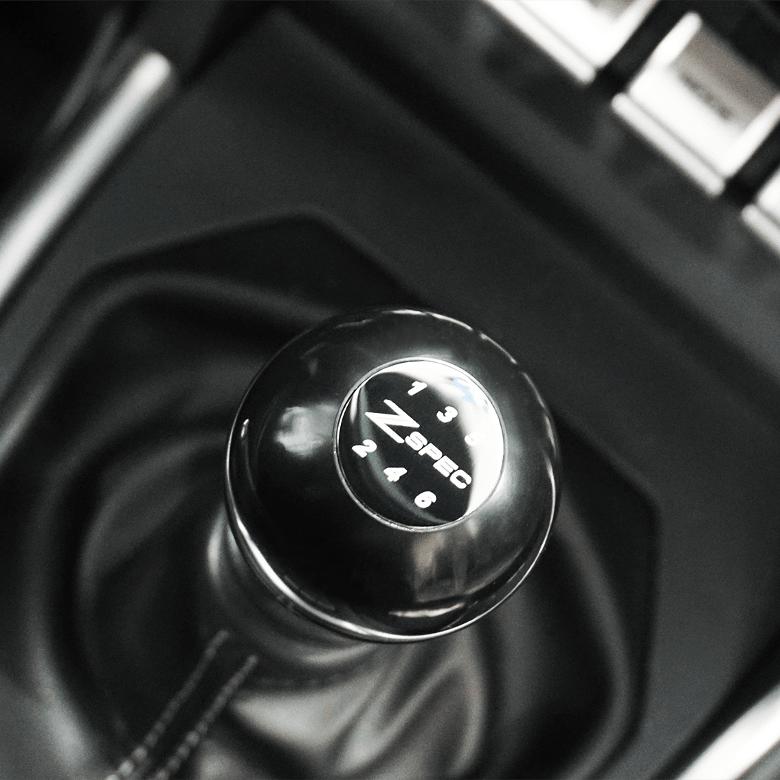 ZSPEC Shift Knob, M8-1.25, Delrin & Stainless, 6-Speed Shift Pattern Coin
