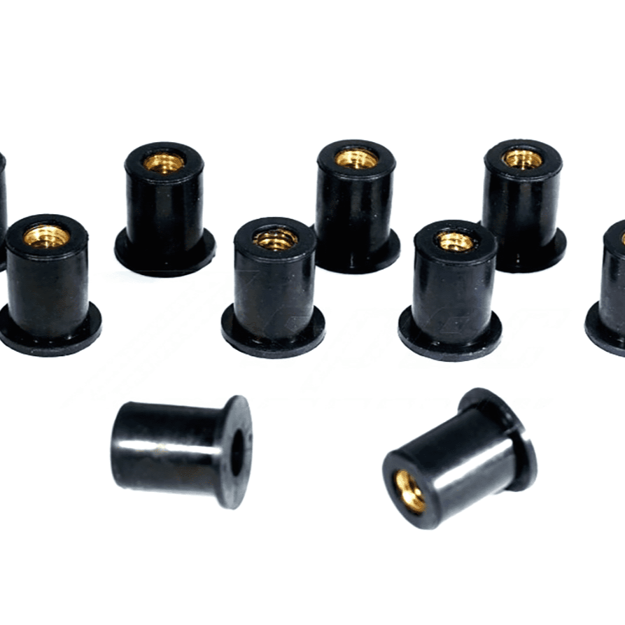ZSPEC M6 Rubber-Composite Well Nuts for Body Kits and Flares, 10-Pack