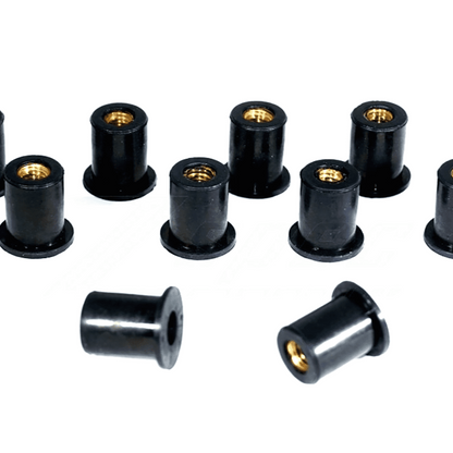 ZSPEC M6 Rubber-Composite Well Nuts for Body Kits and Flares, 10-Pack