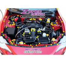 ZSPEC "Stage 2" Dress Up Bolts® Fastener Kit for Scion FRS, Subaru BRZ, Toyota 86 '13-21, Stainless & Billet