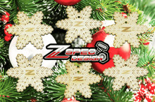 ZSPEC Laser-Engraved Wood Ornaments, Set of Six Nissan Z-Snowflakes, 3.75"