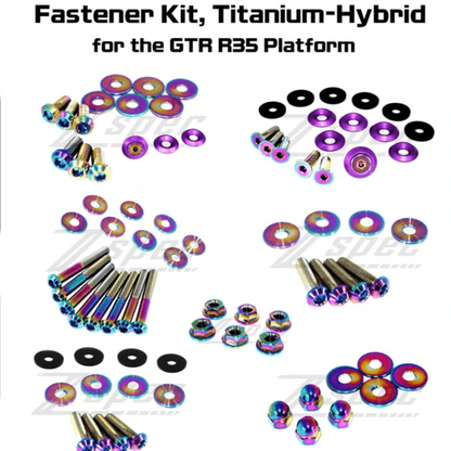 ZSPEC Stage-1 Dress Up Bolts® Fastener Kit for '09-23 Nissan GTR (R35), Titanium & Billet