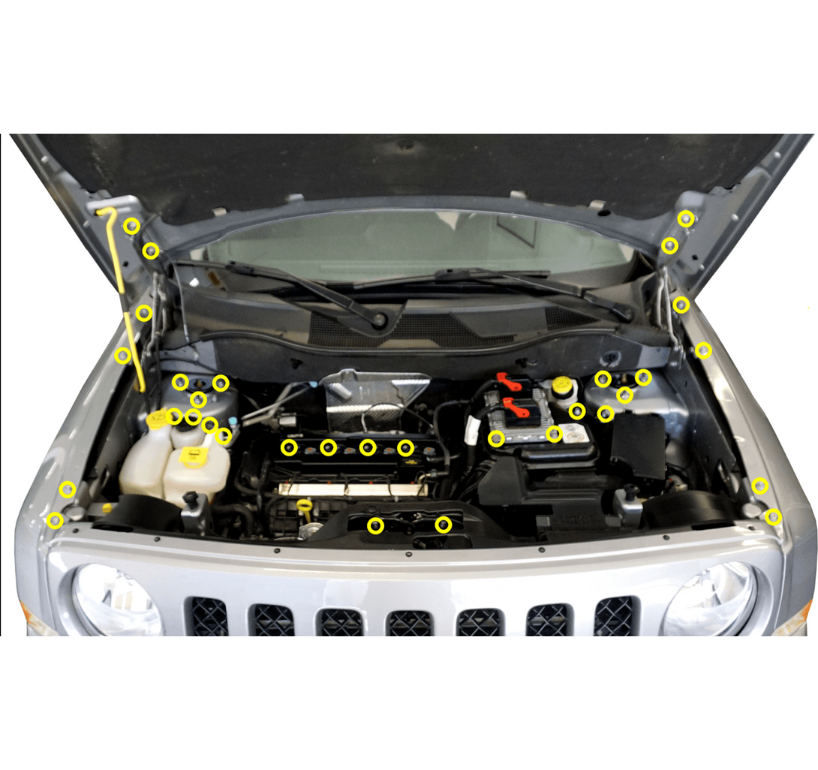 ZSPEC Stage-2 Dress Up Bolts® Fastener Kit for Jeep Patriot & Compass, Stainless & Billet