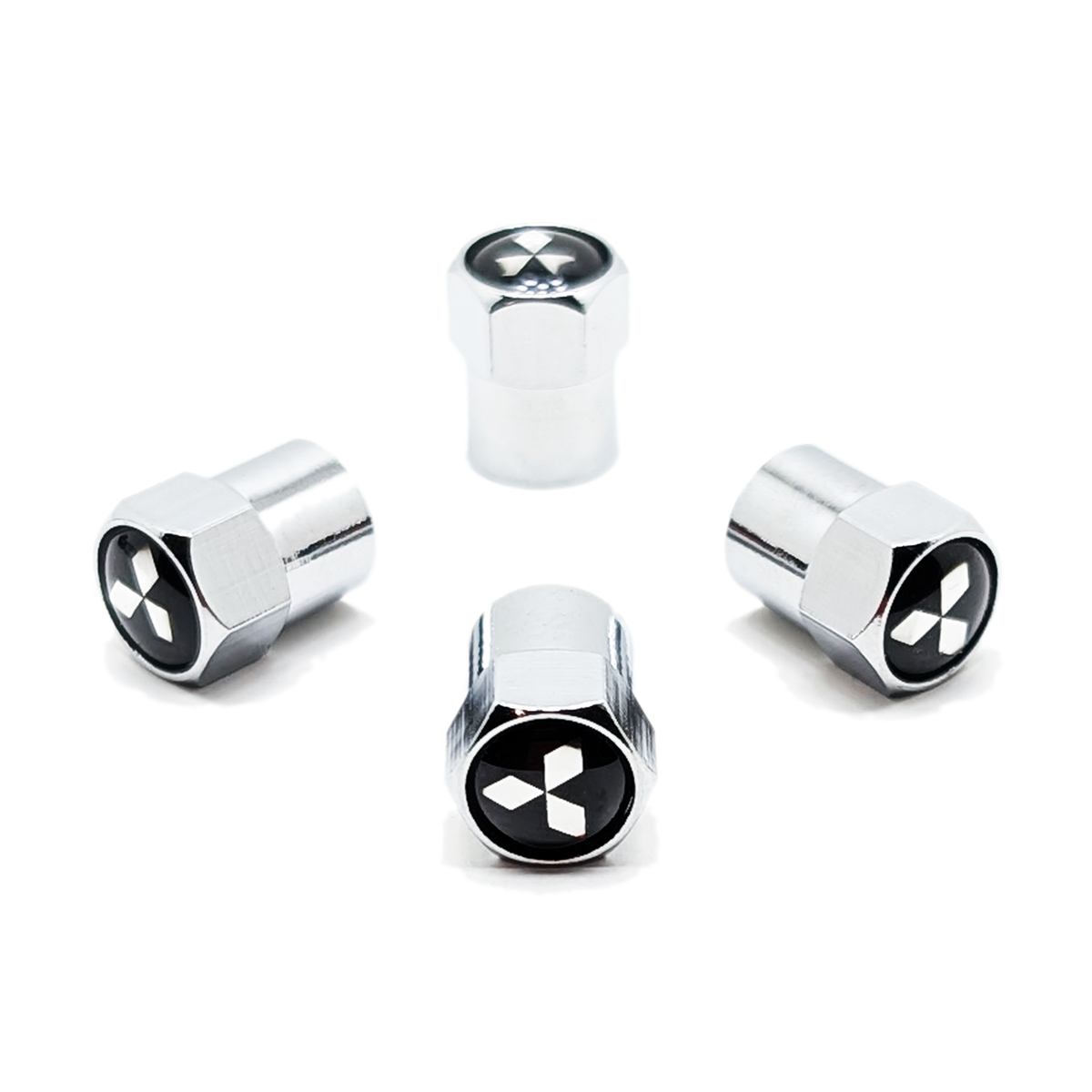 Chrome Valve Stem Tire Caps, Style: Mitsubishi