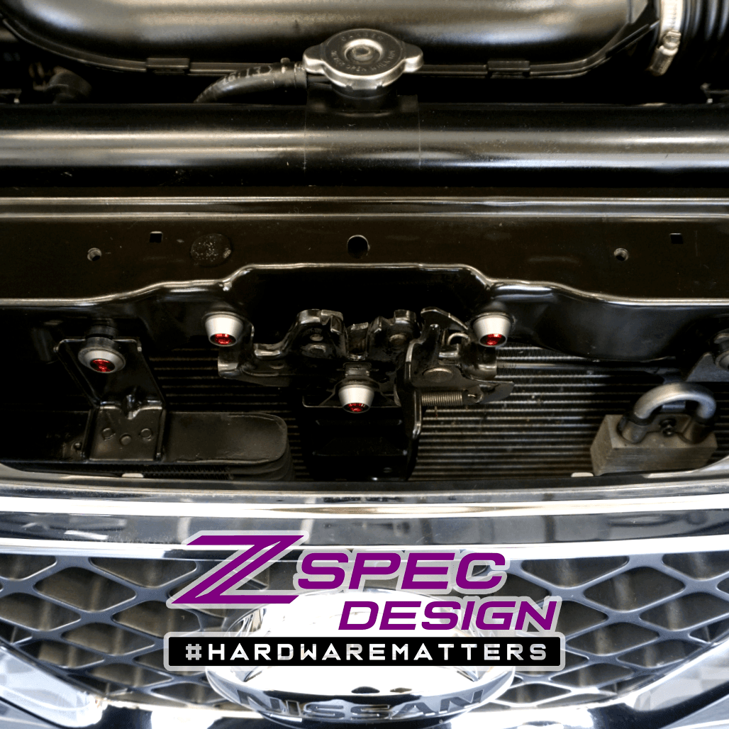 ZSPEC Stage-2 Dress Up Bolts® Fastener Kit for '05-21 Nissan Frontier D40, Titanium & Billet