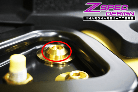 ZSPEC M10-1.25x30mm Dress Up Bolts® Fastener, Titanium GR5, Angled Head, Per Each