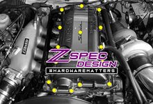 ZSPEC SR20DET (VTC "Black Top") Valve Cover Hardware Kit, Grade-5 Titanium