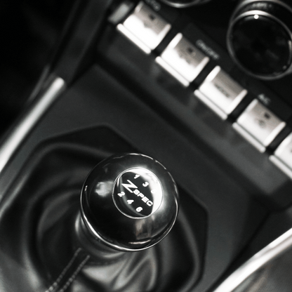 ZSPEC Shift Knob, M12-1.25, Delrin & Stainless, 6-Speed Shift Pattern Coin