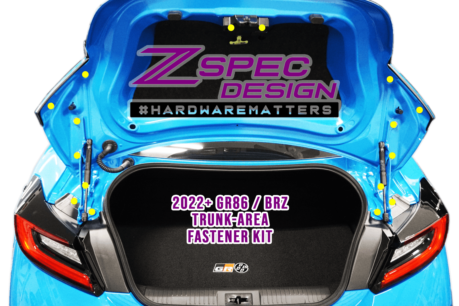 ZSPEC Trunk Area Fastener Kit for '22+ Toyota GR86 & Subaru BRZ, Titanium