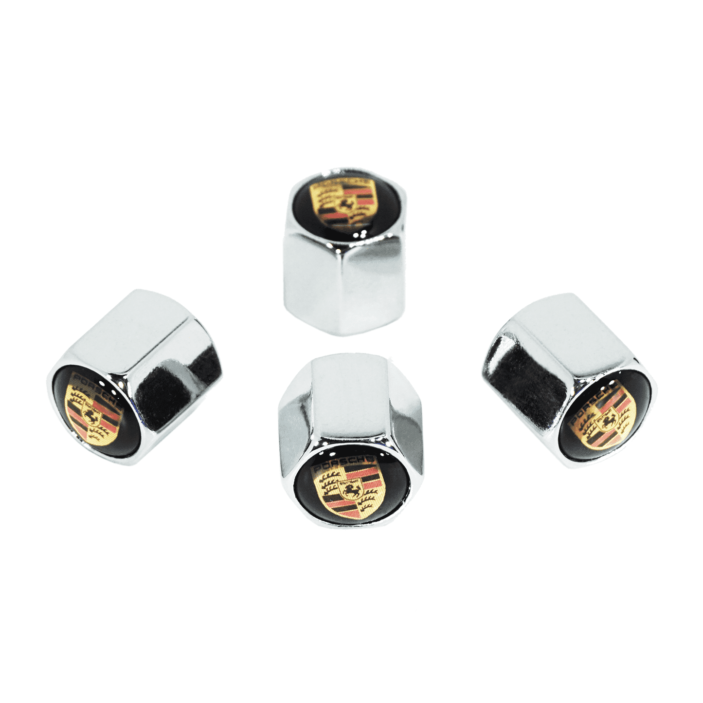 Chrome Valve Stem Tire Caps, Style: Porsche
