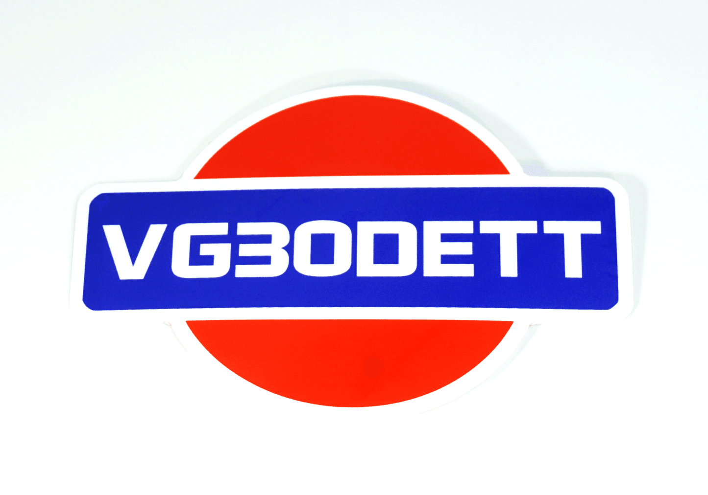 White Vinyl Nissan 300zx VG30DETT Sticker Decal, 4" x 2.8"