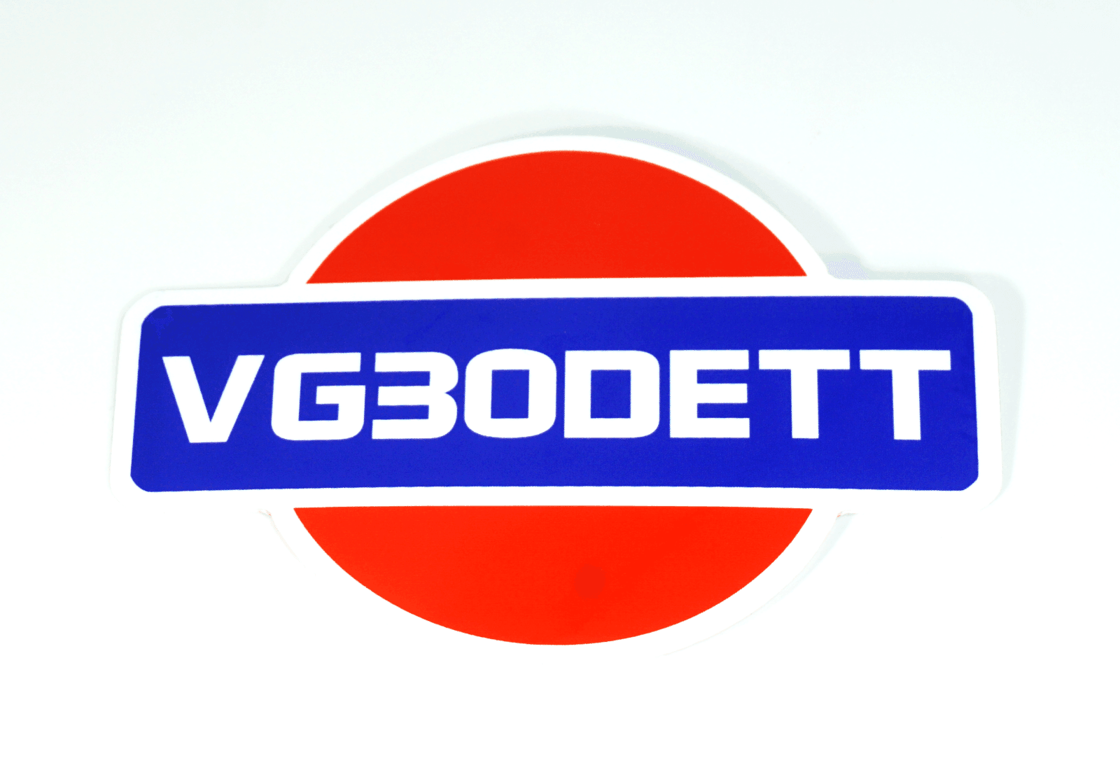 White Vinyl Nissan 300zx VG30DETT Sticker Decal, 4" x 2.8"
