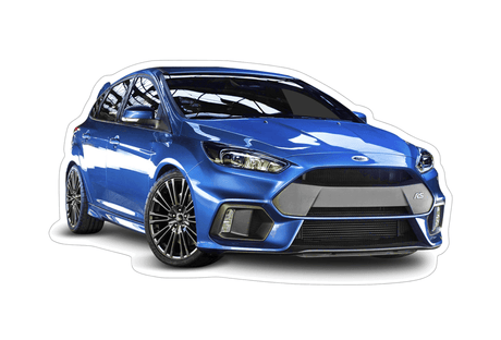 Ford Focus St Sports Coupe Hatch-Back Vinyl Decal / Sticker, Blue