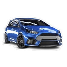 Ford Focus St Sports Coupe Hatch-Back Vinyl Decal / Sticker, Blue