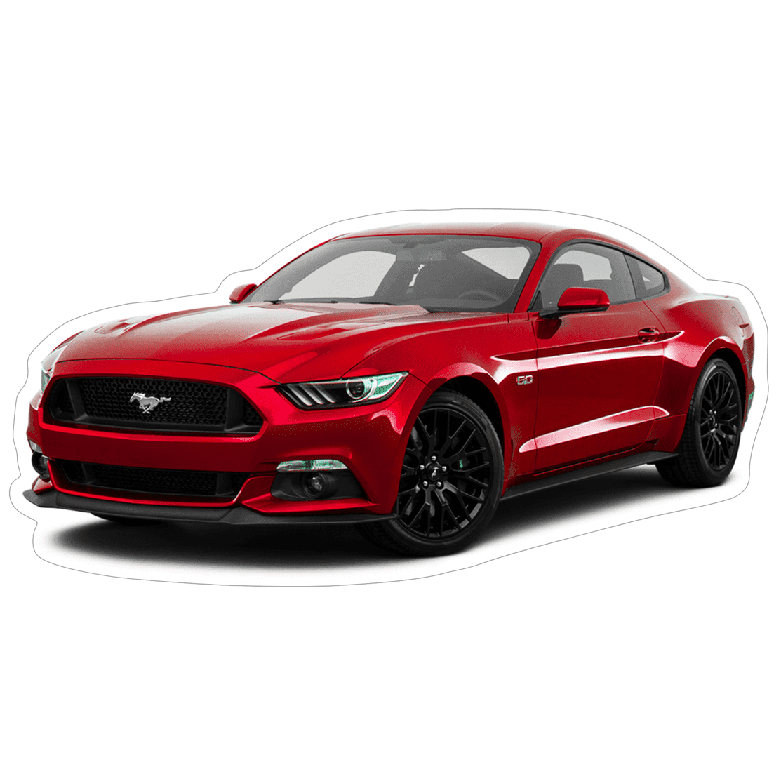 Ford Mustang S197 Sports Car Vinyl Decal / Sticker, Red