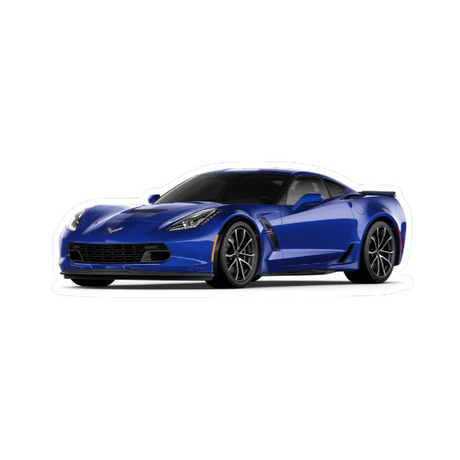 Chevrolet Corvette C7 Sports Car Vinyl Decal / Sticker, Blue