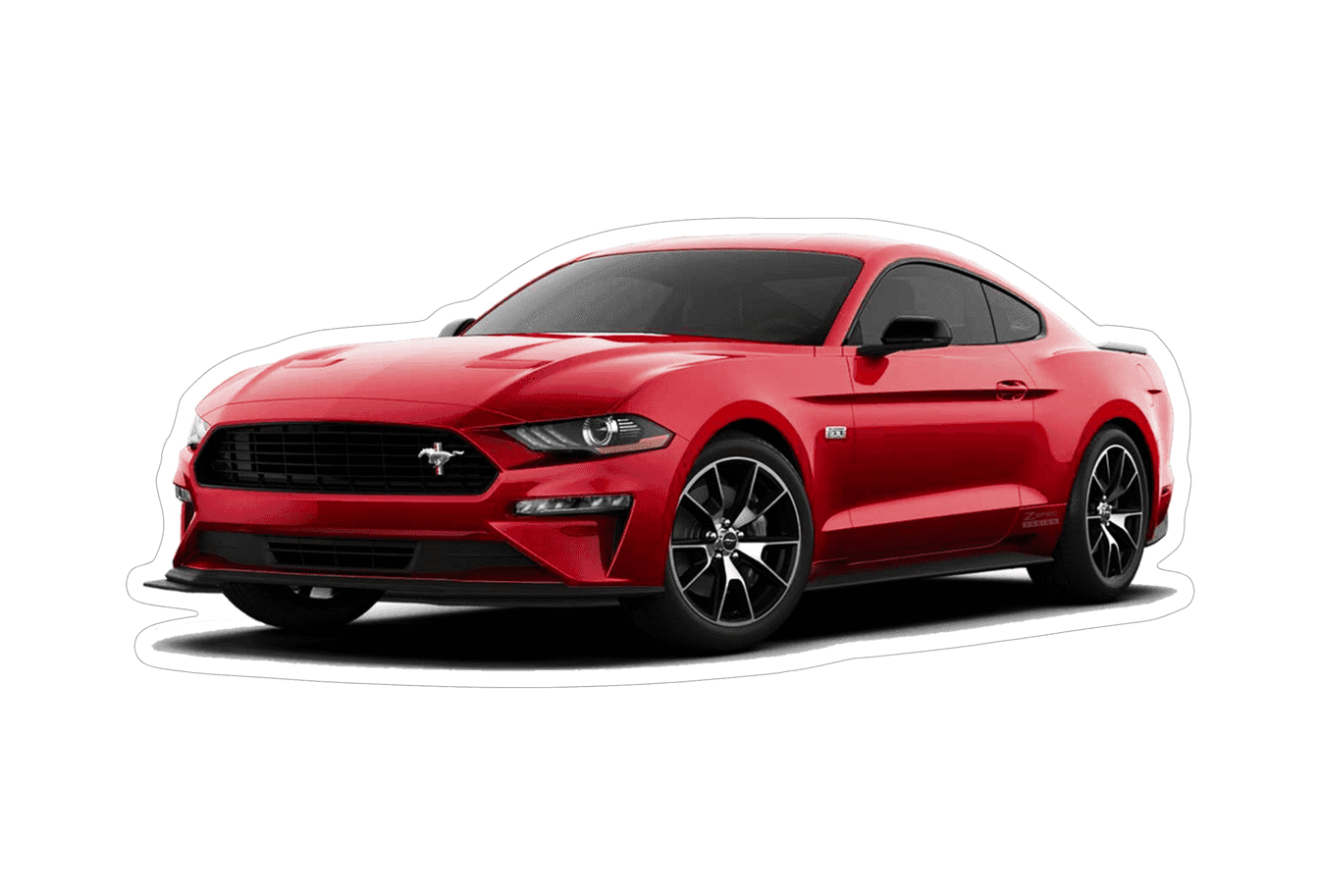 Ford Mustang S550 Sports Car Vinyl Decal / Sticker, Red