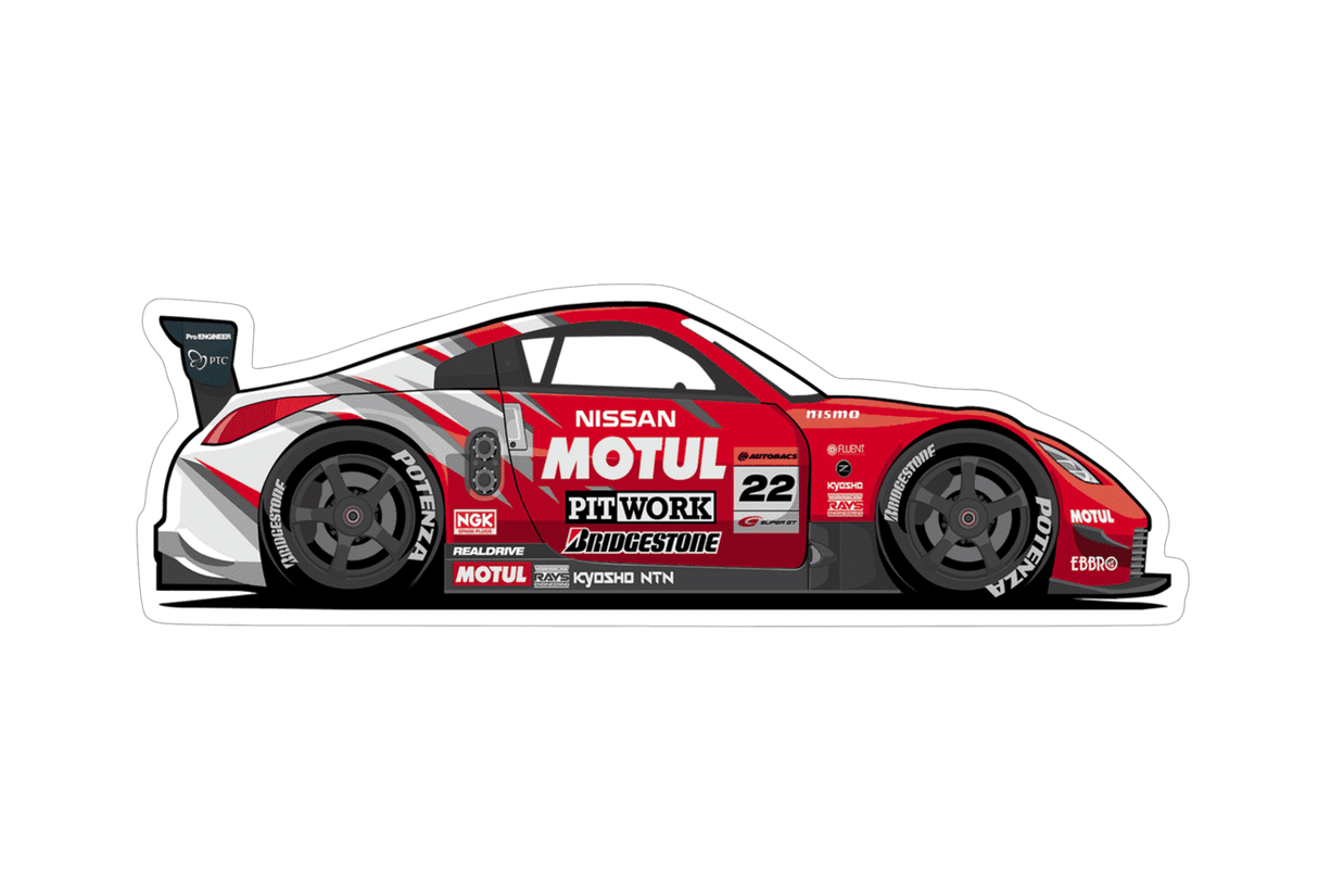 Nissan 350z Z33 #22 SuperGT Race Car Vinyl Decal / Sticker