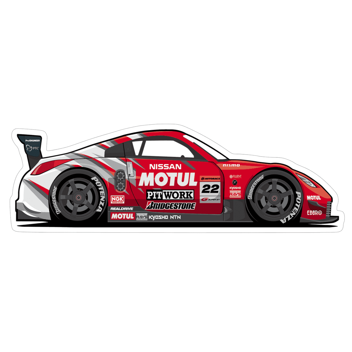 Nissan 350z Z33 #22 SuperGT Race Car Vinyl Decal / Sticker - ZSPEC ...