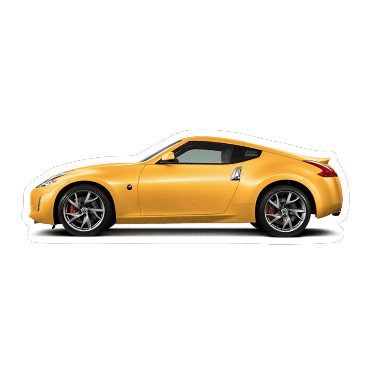 Nissan 370z Z34 Sports Car Vinyl Decal / Sticker, Yellow