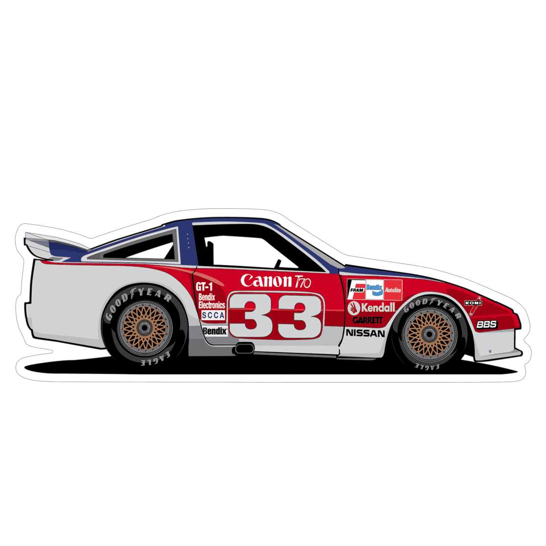 Nissan Z31 300zx Sports Car Vinyl Decal / Sticker, #33