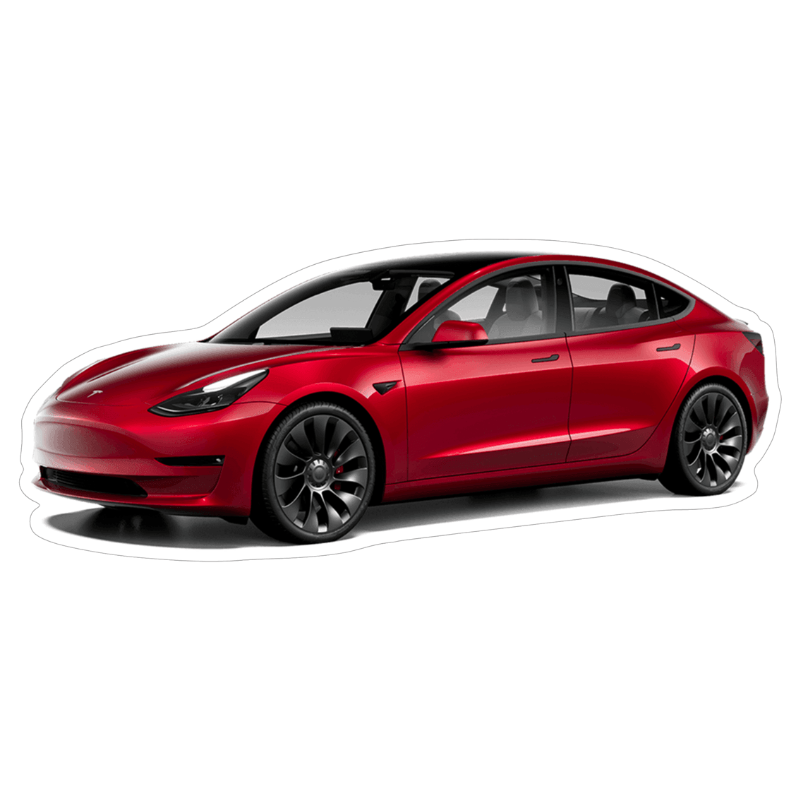 Tesla 3 Electric EV Sedan Vinyl Decal / Sticker - ZSPEC Design LLC ...