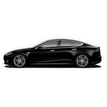 Tesla Model S Electric EV Sedan Vinyl Decal / Sticker