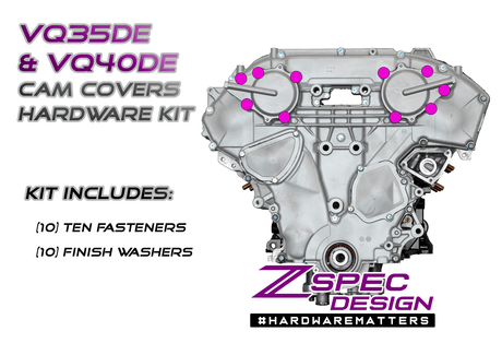 ZSPEC Dress Up Bolts VQ35DE/VQ40DE CAM Covers Fastener Kit, Stainless & Billet