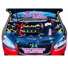 ZSPEC "Stage 1" Dress Up Bolts® Fastener Kit for '05-10 VW Golf MK5, Stainless & Billet