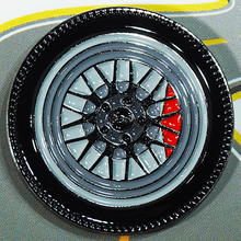 ZSPEC Wheel Pin - Mesh Classic Design - great for Lapels, Hats, Backpacks