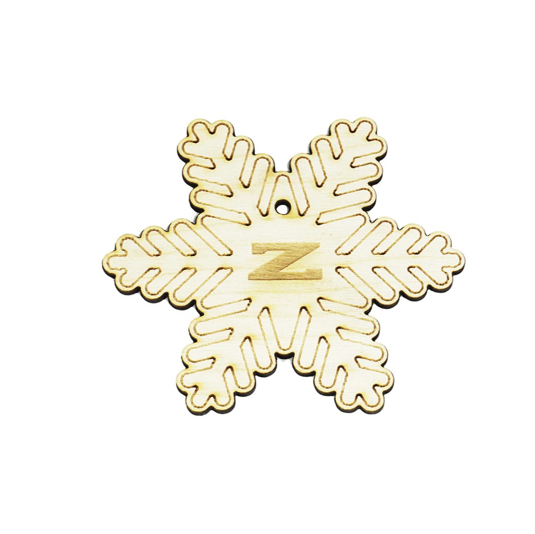 ZSPEC Laser-Engraved Wood Ornament, Nissan Z31 300zx Snowflake, 3.75"