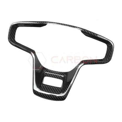 Real Carbon Fiber Steering Wheel Button Trim Cover For 2021+ Bronco