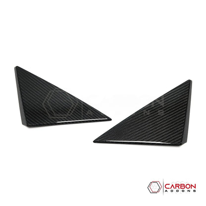 C8 Corvette 2020+ Real Carbon Fiber A-Pillar Exterior Trim Cover | 2020-2027