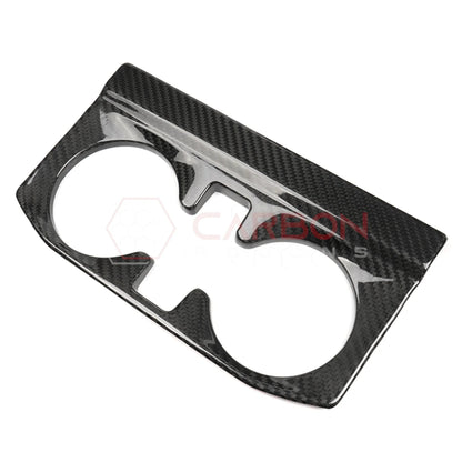 2021–2024 Ford F-150 Real Carbon Fiber Rear Center Console Cup Holder Trim Bezel