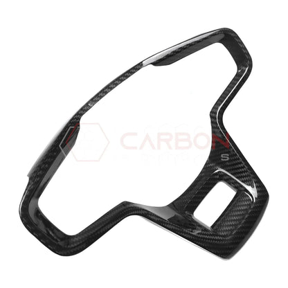 Real Carbon Fiber Steering Wheel Button Trim Cover For 2021+ Bronco
