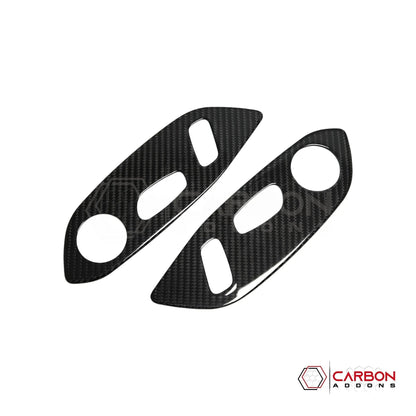 C8 Corvette Real Carbon Fiber Seat Control Adjuster Trim Covers | Interior Upgrade (2020–2026)