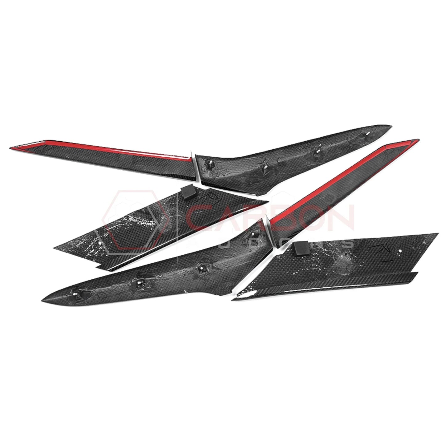 C8 Corvette Z06/ERay Carbon Fiber Side Scoop Boomerang Directly Replacement Trims