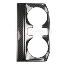 Real Carbon Fiber Rear Center Console Cup Holder Trim Bezel for 2021-2024 Ford F-150