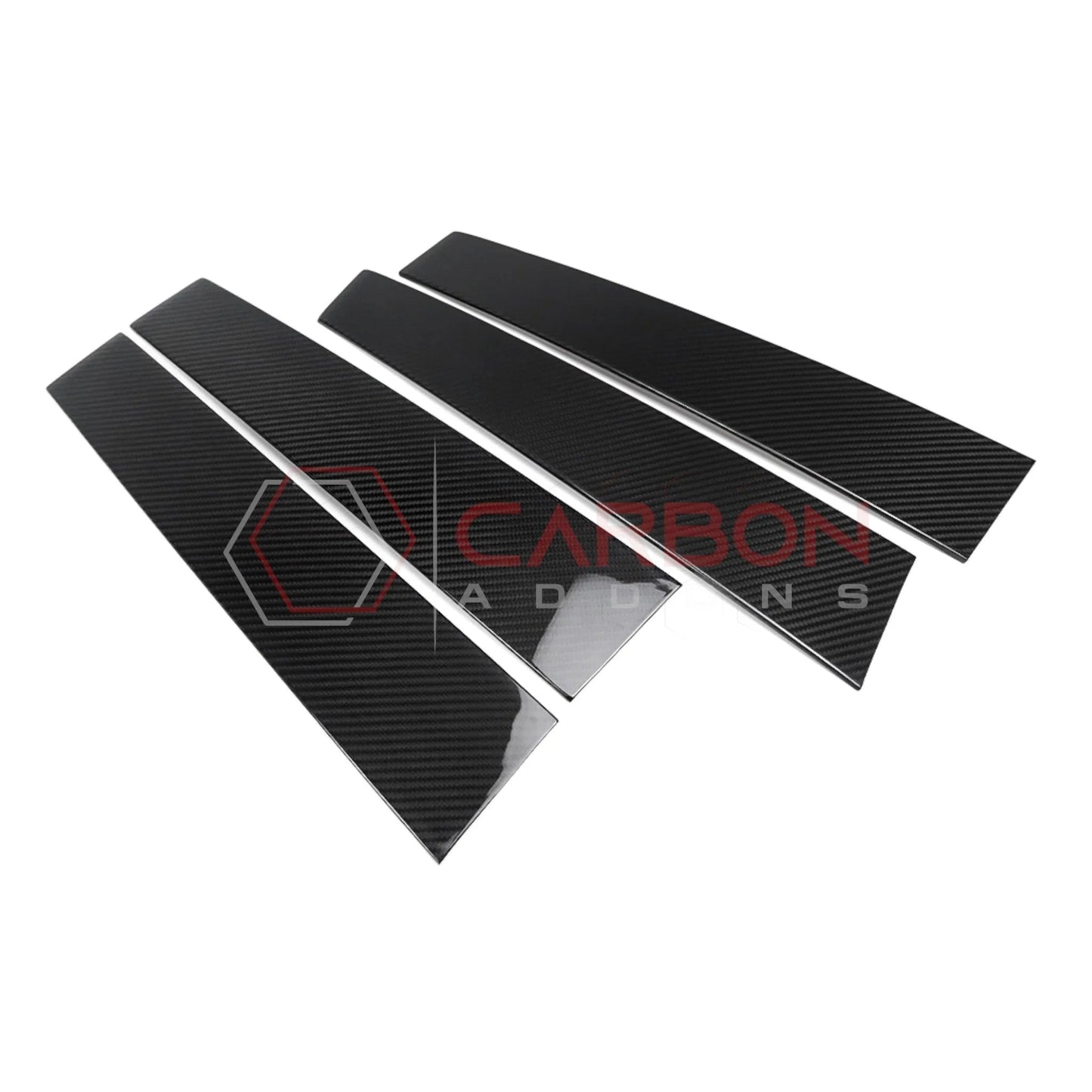2019+ RAM 1500/TRX/RHO Door Pillar Post Trims Real Carbon Fiber Cover