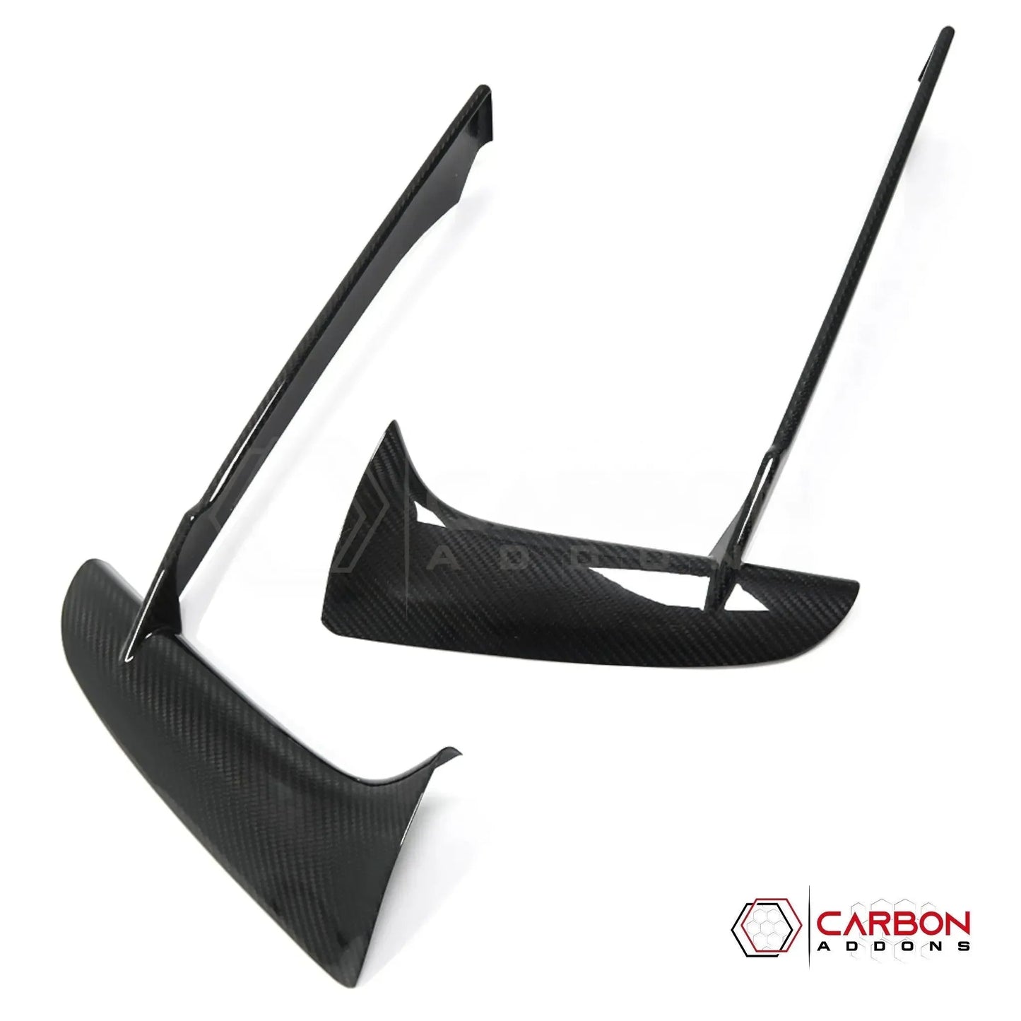 C8 Corvette Stingray Carbon Fiber Front Bumper Grille Bezel Covers | Exterior Upgrade (2020–2026)