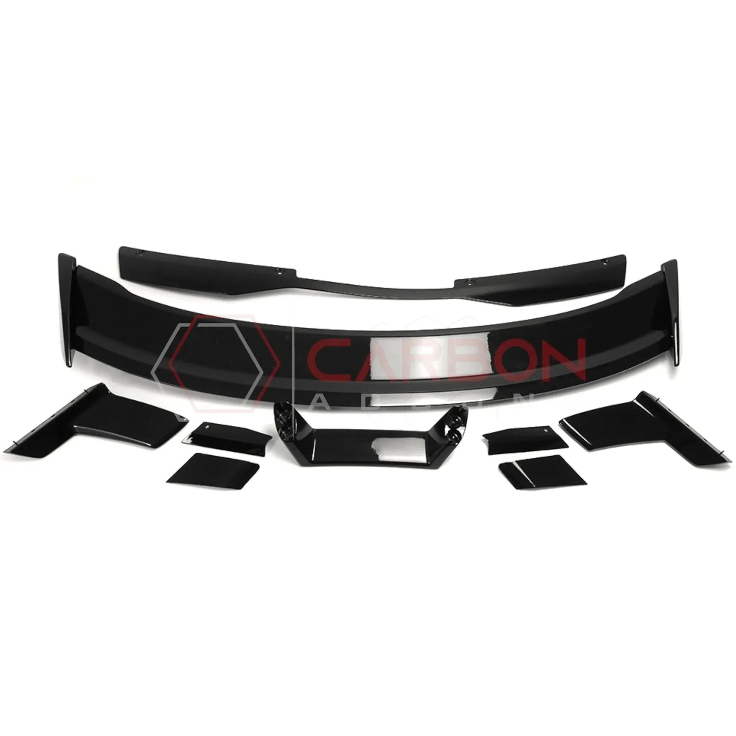 Dark Horse-Style Gloss Black Rear Spoiler with Integrated Gurney Flap for 2024+ Ford Mustang
