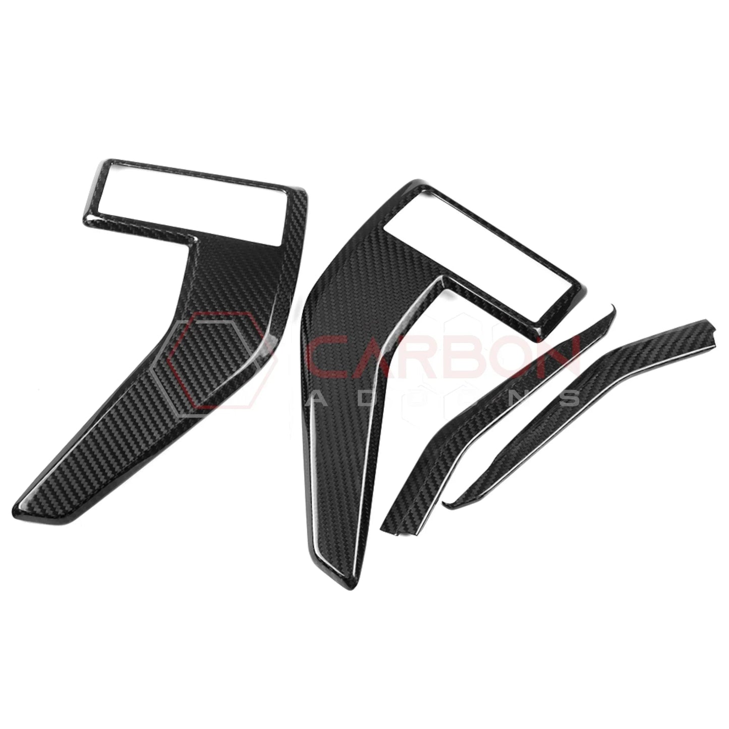 2021–2024 Ford F-150 / F-250 / F-350 Carbon Fiber Fender Vent Emblem Trim Cover