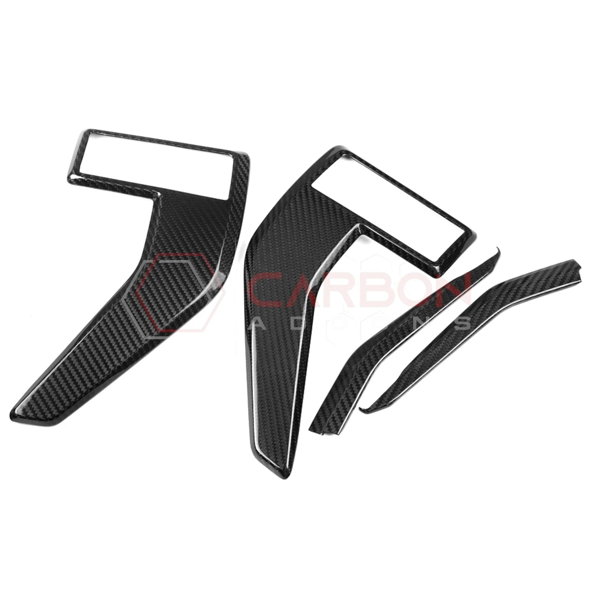 2021–2024 Ford F-150 / F-250 / F-350 Carbon Fiber Fender Vent Emblem Trim Cover