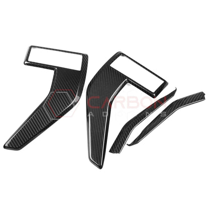 2021–2024 Ford F-150 / F-250 / F-350 Carbon Fiber Fender Vent Emblem Trim Cover