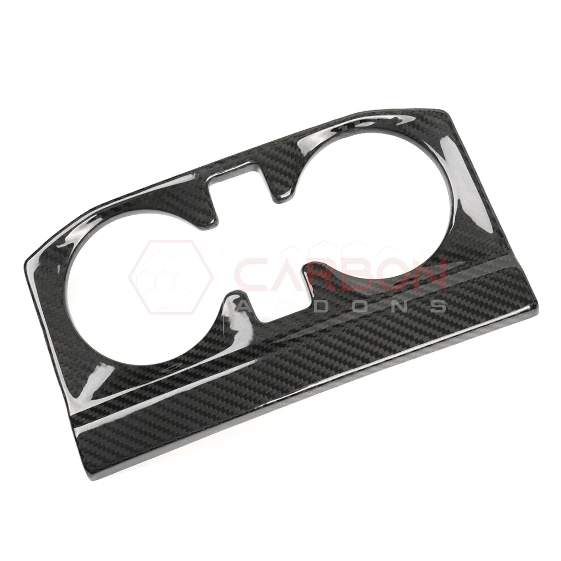 2021–2024 Ford F-150 Real Carbon Fiber Rear Center Console Cup Holder Trim Bezel